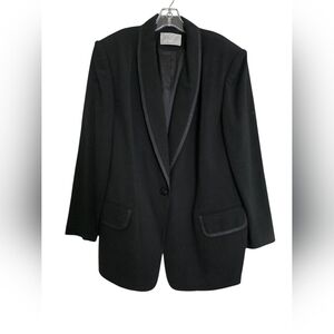 18W Lord & Taylor Elegant Black Wool Tuxedo Style Jacket, NWT Orig $130